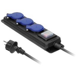 LISTWA ZASILAJĄCA WARSZTATOWA OR-AE-13192/5M (3 GNIAZDA) 5.0 m ORNO