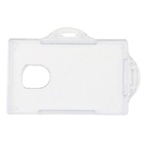 Etui Poziome Na Identyfikator Karty Twardy Plastik Przeźroczyste 10szt.