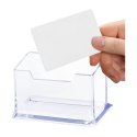 Pojemnik Na Wizytówki Przeźroczysty Transapentny Plastikowy 11cm