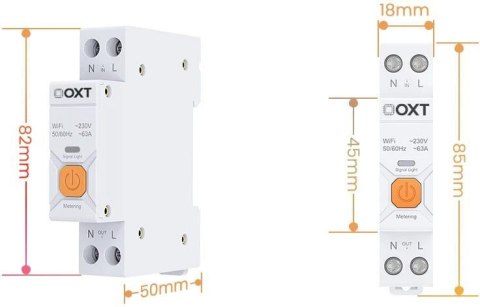 Inteligentny Sterownik OXT | 63A | Licznik | WiFi | Tuya T335