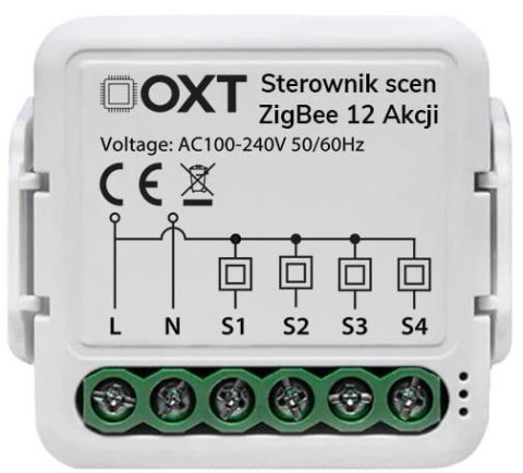Moduł OXT mini sterownik scen 12 akcji 230V ZigBee TUYA T254