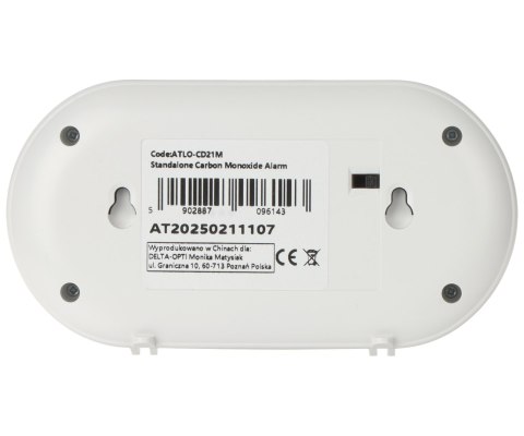 BEZPRZEWODOWA CZUJKA TLENKU WĘGLA (CZADU) ATLO-CD21MF-RF ATLO