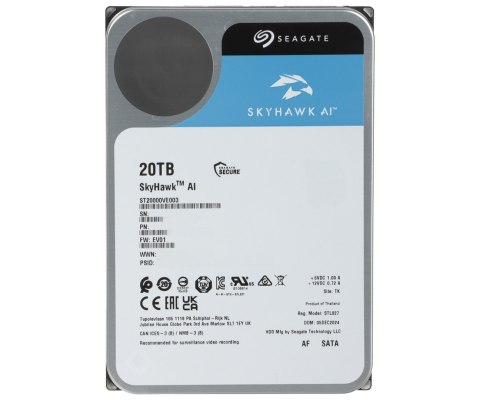 DYSK DO REJESTRATORA HDD-ST20000VE003 20TB 24/7 SkyHawk AI SEAGATE
