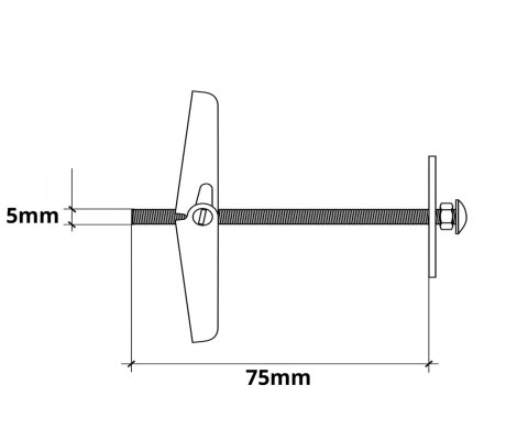 KOTWY SPRĘŻYNOWE BM-05075*P2 TYPU PARASOLKA WKRĘT-MET KLIMAS