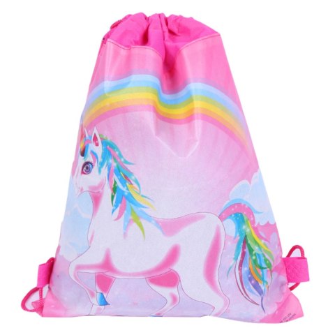 Worek Szkolny Na Buty Strój Gimnastyczny Tęcza Jednorożec 35x27 cm