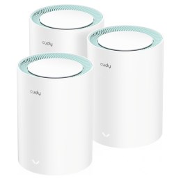 DOMOWY SYSTEM WI-FI MESH M1300(3-PACK) 2.4 GHz, 5 GHz, 300 Mb/s + 867 Mb/s CUDY