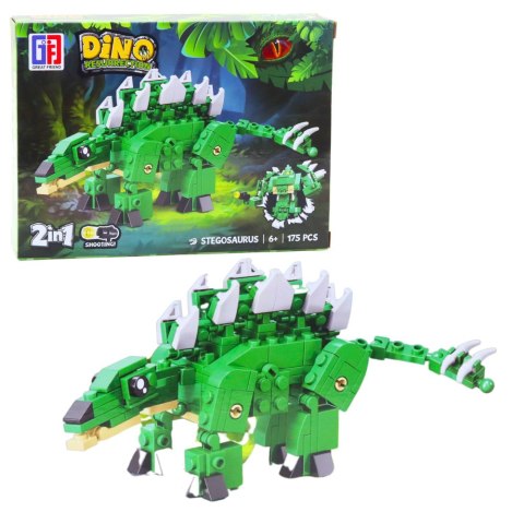Klocki Konstrukcyjne Zestaw Dinozaur Robot 2w1 148-175 el. Mix