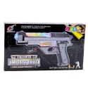 Broń Pistolet Na Baterie Kolorowe Światła Dźwięki 24cm