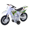 Motor Crossowy Off-Road Napęd Światła Dźwięki Biały