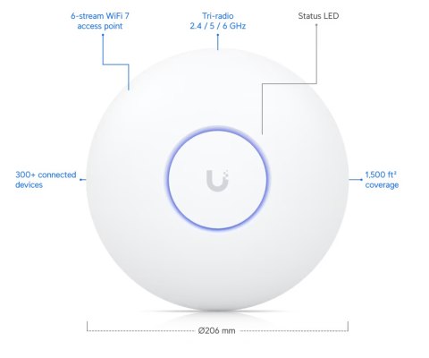 PUNKT DOSTĘPOWY UQ-U7-PRO UniFi Wi-Fi 7 2.4 GHz, 5 GHz, 6 688 5800 UBIQUITI