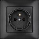 Gniazdo pojedyncze z uziemieniem VCX WESA LC 13 Czarny