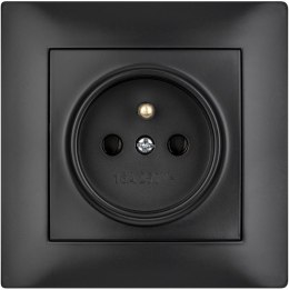 Gniazdo pojedyncze z uziemieniem VCX WESA LC 13 Czarny