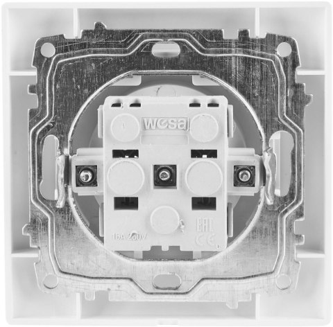 Gniazdo pojedyncze z uziemieniem VCX WESA LC 13 Czarny