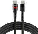 KABEL USB-C / USB-C RGB LED everActive CBB-1PDR 100cm 3A