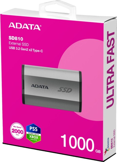Dysk SSD Adata SD810 External 1TB srebrny