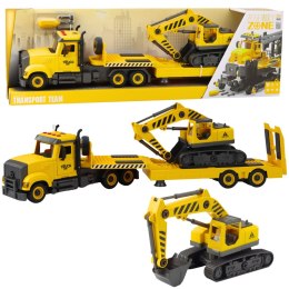 Ciężarówka Laweta Do Skręcania DIY Koparka Gąsienicowa Światła Dźwięki