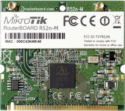 Router Board/Karta Wi-Fi R52Nm dual band mini PCI, 802.11a/b/g/n, 23dBm, MMCX
