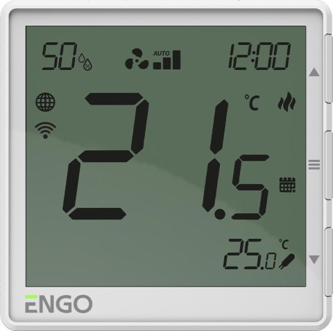 ENGO Controls EFAN-230W - Regulator klimakonwektorów biały 230V, Internetowy, podtynkowy , WIF