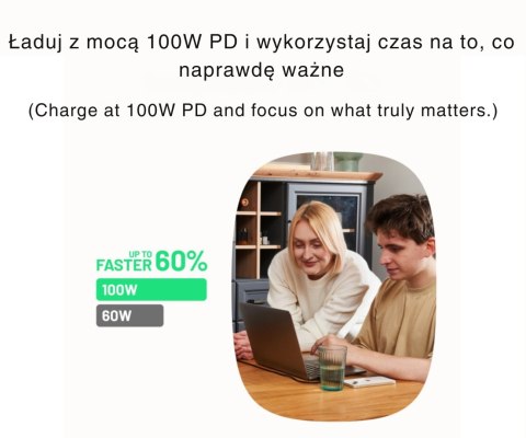 PRZEWÓD KABGC100PF30MG USB-C/USB-C POWERFLEX 0.3 m Green Cell