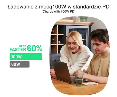 PRZEWÓD KABGC100PS200MG USB-C/USB-C PowerStream 2.0 m Green Cell