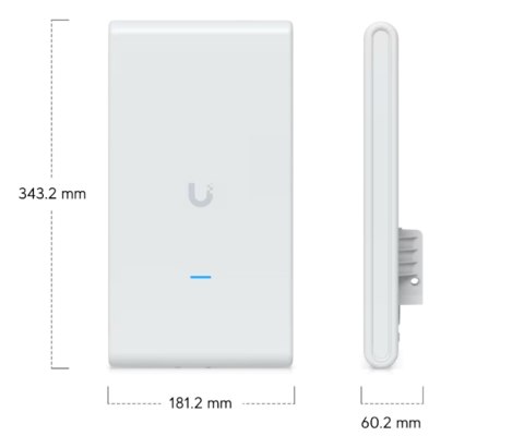 PUNKT DOSTĘPOWY UQ-U6-MESH-PRO UniFi Wi-Fi 6 2.4 GHz, 5 GHz, 573.5 Mbps + 2400 Mbps UBIQUITI