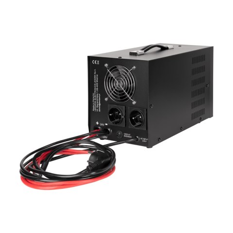 Zasilacz awaryjny KEMOT PROsinus-2600/24-LFP4 przetwornica z czystym przebiegiem sinusoidalnym i funkcją ładowania 24V 230V 2600