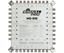MULTISWITCH PRZELOTOWY MS-916 9 WEJŚĆ / 16 WYJŚĆ SIGNAL PRO