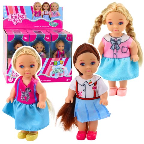 Mini Laleczka Kaibibi Długie Włosy Kolorowa Sukienka 12 cm Mix