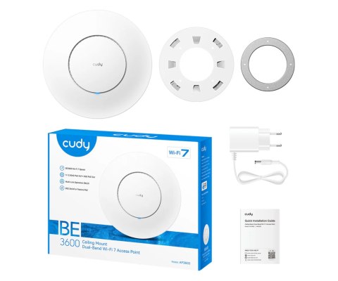 PUNKT DOSTĘPOWY AP3600 Wi-Fi 7 2.4 GHz 5 GHz 688 Mb/s + 2882 Mb/s CUDY