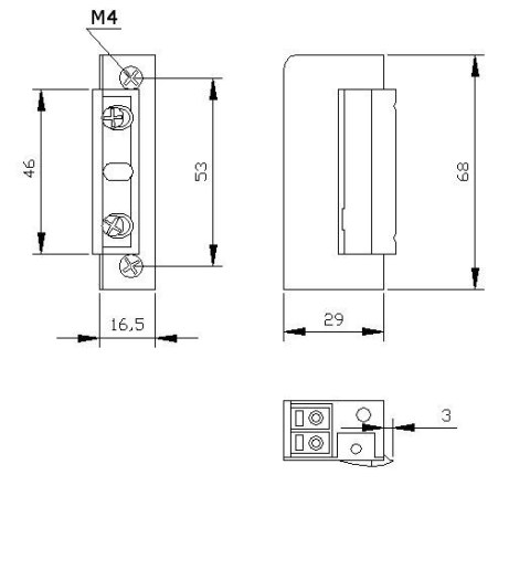 ZACZEP ELEKTRA R5 Z BLOK. SYMETR. wąski 16,5mm; 9125