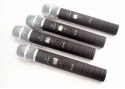 Zestaw 4 mikrofonów Azusa PLL-400 UHF 4 kanały