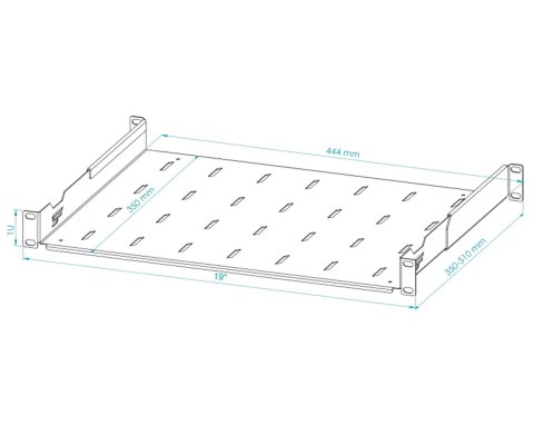 PÓŁKA REGULOWANA S-RSA19-1U-350B STALFLEX