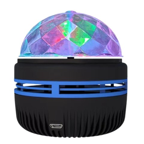 Projektor Kula Lampka Nocna Kolorowe Światła LED Pilot 360°