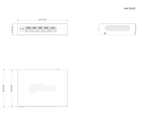 SWITCH POE CS4005-4ET1GT-36 4-PORTOWY DAHUA
