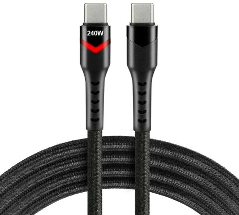 KABEL USB-C / USB-C LED RGB everActive CBB-2PDRS 200cm 48V 5A 240W