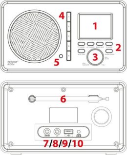 Radio Ferguson Regent i200s (Black) (Spotify, DAB, FM, USB, AUX IN, Bluetooth)