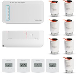 TECH STEROWNIKI Zestaw sterowania strefowego ogrzewaniem podłogowym przewodowy