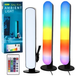 Zestaw Lampy Ambient RGB LED Gamingowe na Biurko Pilot 2 szt.