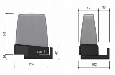 Wspornik montażowy do lampy CAME KRX (806LA-0040)