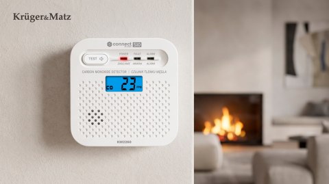 Czujnik czadu, tlenku węgla Kruger&Matz Connect S10 Tuya EN 50921