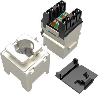 Moduł Keystone szybkozaciskowy narzędziowy SOLARIX Cat.6 STP FTP RJ45 srebrny