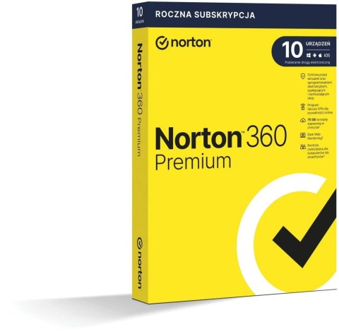 Norton 360 Premium BOX PL 10-urządzeń, 12-miesięcy