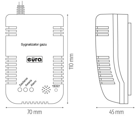 CZUJKA GAZU ZIEMNEGO (METANU) I LPG (PROPAN-BUTAN) GD-00A2