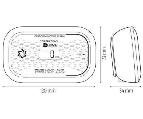 CZUJKA TLENKU WĘGLA (CZADU) CD-18A2V2300/B EL HOME