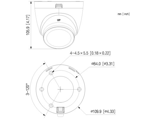 KAMERA AHD, HD-CVI, HD-TVI, PAL HAC-HDW1500TQ-IL-T-0280B-DIP Smart Dual Light Two-way Talk - 5 Mpx 2.8 mm DAHUA