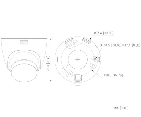 KAMERA AHD, HD-CVI, HD-TVI, PAL HAC-HDW1801CLQ-IL-A-0280B-S3-DIP Smart Dual Light - 4K UHD 2.8 mm DAHUA