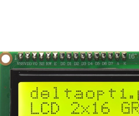 WYŚWIETLACZ LCD 2X16 ZNAKÓW LCD-AC-1602E-YIY/G-E6 ZIELONY JUSTPI