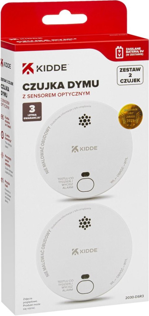 Zestaw 2 czujek dymu KIDDE 2030-DSR3