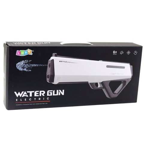 Elektryczny Pistolet Karabin Broń Na Wodę Biały Zasięg 12m 400ml