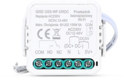 GISE Smart Pojedynczy moduł przekaźnikowy bezpotencjałowy niskonapięciowy WiFi | Tuya | GSS-WF-DRDC